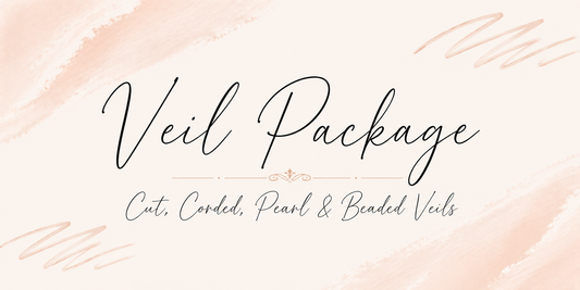 Cut, Corded, Pearl & Beaded Veil Package
